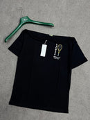 T-shirt Lacoste Jersey Raquete PRETO - Padrão Site