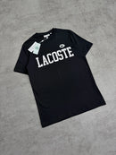 T-Shirt Lacoste Jersey Print Logo Preto - Padrão Site
