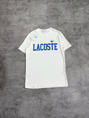 T-Shirt Lacoste Jersey Print Logo Branca - Padrão Site