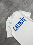 T-Shirt Lacoste Jersey Print Logo Branca - Padrão Site