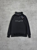 Moletom Meio Zíper PRETO -Tommy Hilfiger
