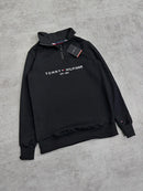 Moletom Meio Zíper PRETO -Tommy Hilfiger